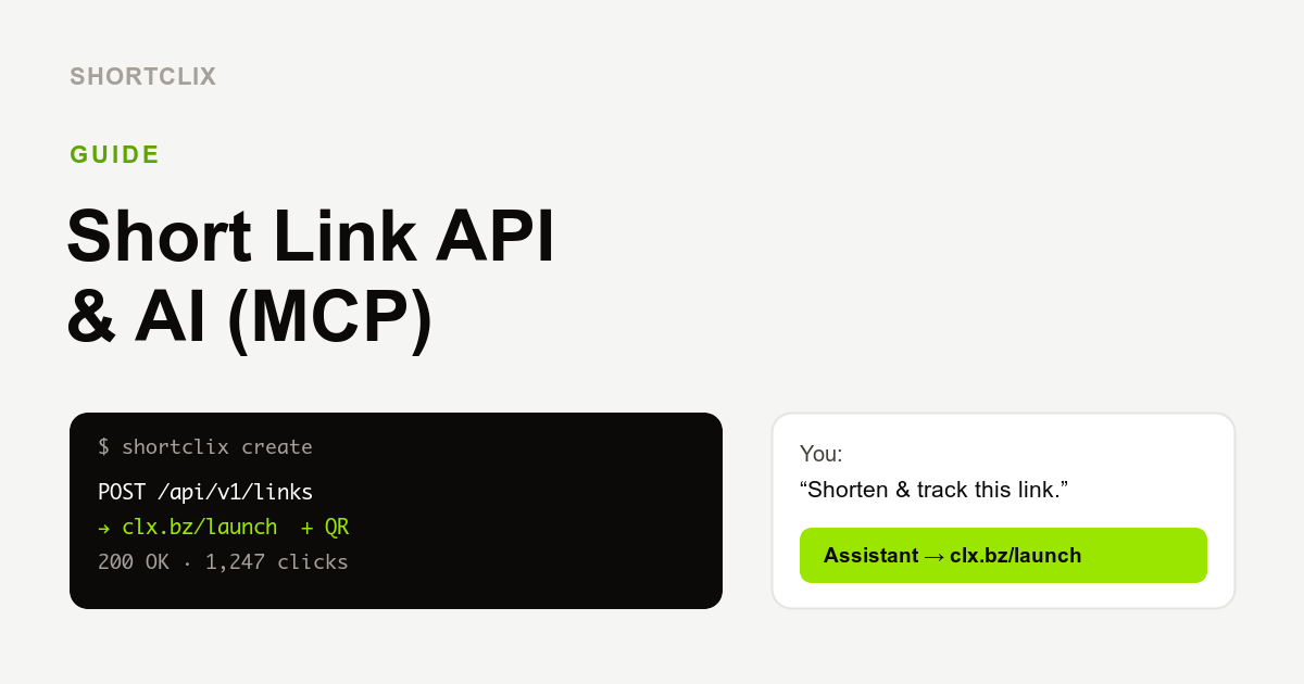 Automating Short Links: URL Shortener API and AI (MCP)